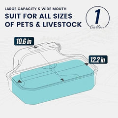 1 Gallon Dog Water Bowl for Outdoor