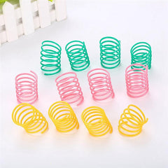 10pcs Cute Cat Spring Toy