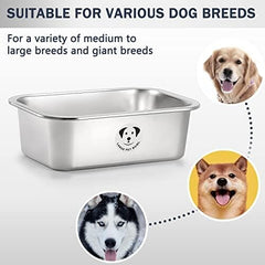 1.25 Gallons Stainless Steel Dog Bowls for Large Dogs