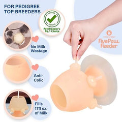 12.8 Fl Oz Puppy Feeders for Multiple Puppies of 5