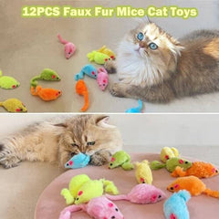 12PCS Cat Mouse Toy
