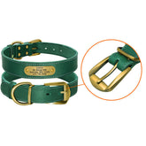 Personalized Dog Collars with Nameplate ID Tags for Medium Large Dogs