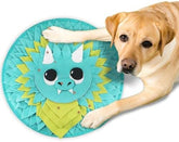 18” Dragon Dog Sniffing Mat Easy to Clean Fleece Snuffle Mat for Dogs
