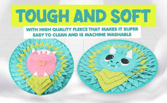 18” Dragon Dog Sniffing Mat Easy to Clean Fleece Snuffle Mat for Dogs