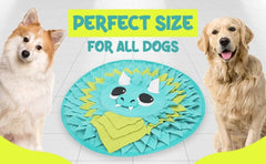 18” Dragon Dog Sniffing Mat Easy to Clean Fleece Snuffle Mat for Dogs