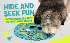 18” Dragon Dog Sniffing Mat Easy to Clean Fleece Snuffle Mat for Dogs