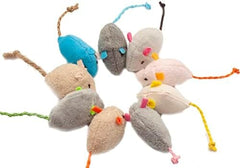 18-Pack Plush Catnip-Filled Mice Toys for Indoor Cats