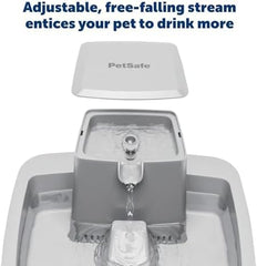 2 Gallon/256 oz Pet Water Bowl Dispenser Adjustable Flow Control