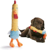 2 in 1 Chicken Dog Toy with Large Rubber Squeaker