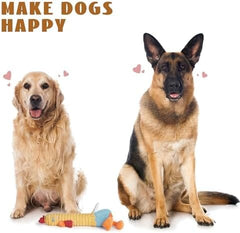 2 in 1 Chicken Dog Toy with Large Rubber Squeaker