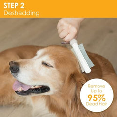 2 in 1 Dog & Cat Deshedding Brush & Grooming Comb