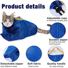 2 Pieces Cat Grooming Washer Mesh Bag Cat Muzzles Breathable Mesh