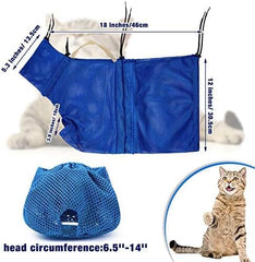 2 Pieces Cat Grooming Washer Mesh Bag Cat Muzzles Breathable Mesh