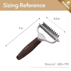 2-Sided Undercoat Rake Deshedding Dematting Comb for Mats