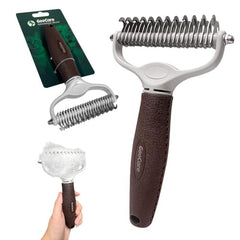 2-Sided Undercoat Rake Deshedding Dematting Comb for Mats