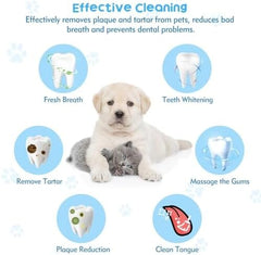 20Pcs Dog Toothbrush Soft Fabric Dog Finger Toothbrush