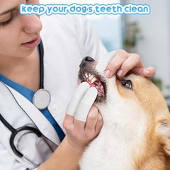 20Pcs Dog Toothbrush Soft Fabric Dog Finger Toothbrush
