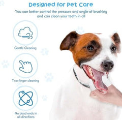 20Pcs Dog Toothbrush Soft Fabric Dog Finger Toothbrush