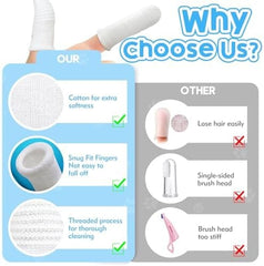 20Pcs Dog Toothbrush Soft Fabric Dog Finger Toothbrush