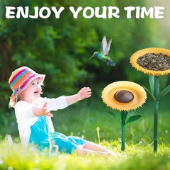 2pcs Sunflower Standing Bird Feeder Outdoor