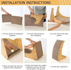 3 in 1 Curved Cat Scratcher