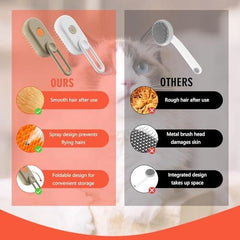 3-in-1 Grooming Comb with Massage Function