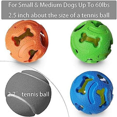 3-Pack Interactive Light up Balls Rubber Durable Fetch Training Balls