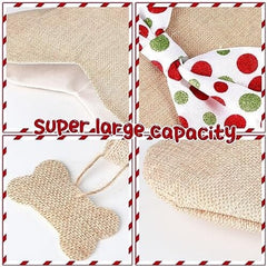 3 Pcs Christmas Pet Dog Stockings