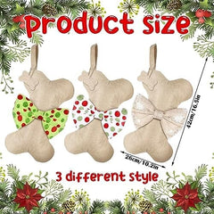3 Pcs Christmas Pet Dog Stockings