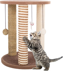 3 Scratching Posts Scratching Deterrent Tree for Indoor Cats