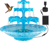 3 Tier DIY Solar Fountain with 24-Hours Working and Lights