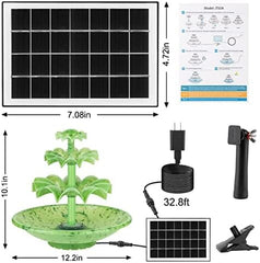 3 Tier DIY Solar Fountain with 24-Hours Working and Lights