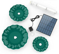 3 Tiered Bird Bath with 3.5W Solar Pump DIY Solar Fountain