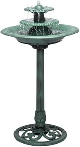 3-Tiered Pedestal Water Fountain and Birdbath