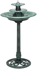 3-Tiered Pedestal Water Fountain and Birdbath