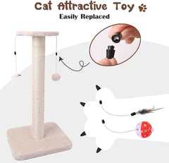 30" Tall Cat Scratching Post, Sisal Rope Cat Claw Scratcher