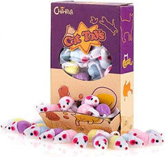 36 Pack 1.8 Inch Small Interactive Cat Toys Mice with Catnip