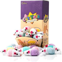 36 Pack 1.8 Inch Small Interactive Cat Toys Mice with Catnip