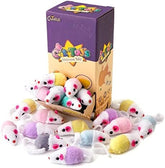 36 Pack 1.8 Inch Small Interactive Cat Toys Mice with Catnip