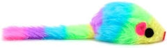 36PCS 1.8" Rainbow Color Furry Cat Toy Mice with Rattle Kitten Mouse Interactive Play