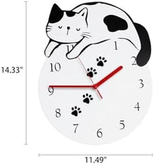 3D Cute Wall Clock Non-Ticking Decorative Clock