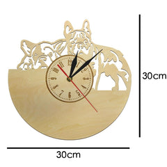 3D Wall Clock French Bulldog Design