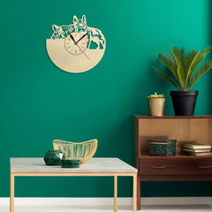 3D Wall Clock French Bulldog Design