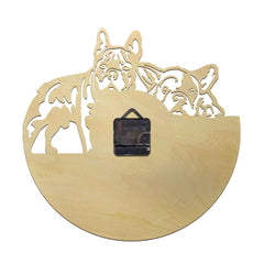 3D Wall Clock French Bulldog Design