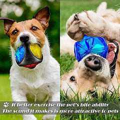 4 Pieces Light up Dog Ball Spiny Light up Dog Ball