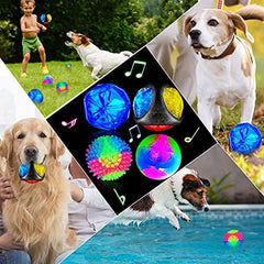 4 Pieces Light up Dog Ball Spiny Light up Dog Ball