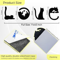 4pcs Black Cat Wall Decor