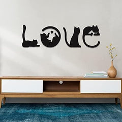 4pcs Black Cat Wall Decor