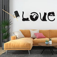 4pcs Black Cat Wall Decor