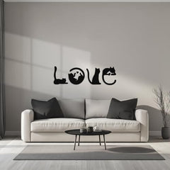 4pcs Black Cat Wall Decor